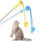 Interactive Cat Stick Toy | Kitten Bite-Resistant Plush Ball With Bell | Teaser Wand Toys