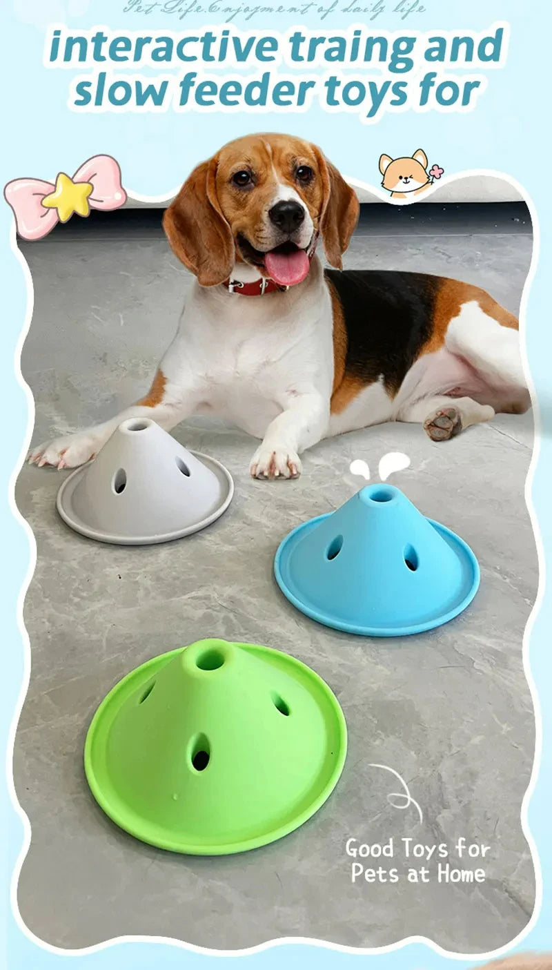 Silicone Dog Slow Food Bowl | Funny Pet Dog Slow Feeder Bowl