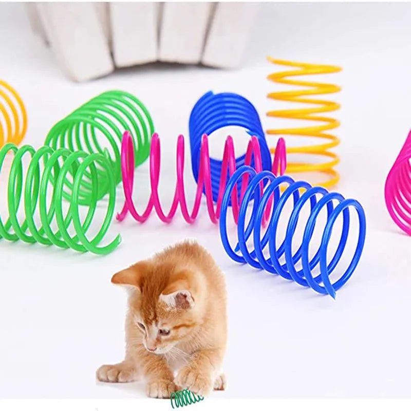 Interactive Cat Toy | Spring Toys for Kitten | Colorful Pet Coil Spiral Springs