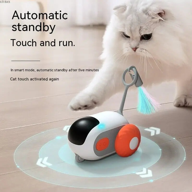 Interactive Smart Cat Toy | Automatic Moving Remote Controlled Kitten Toy Car