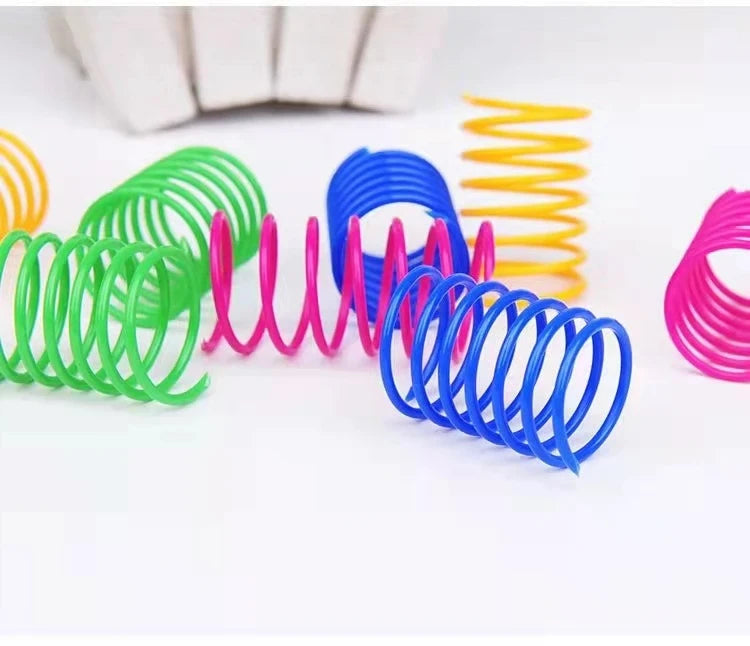 Interactive Cat Toy | Spring Toys for Kitten | Colorful Pet Coil Spiral Springs