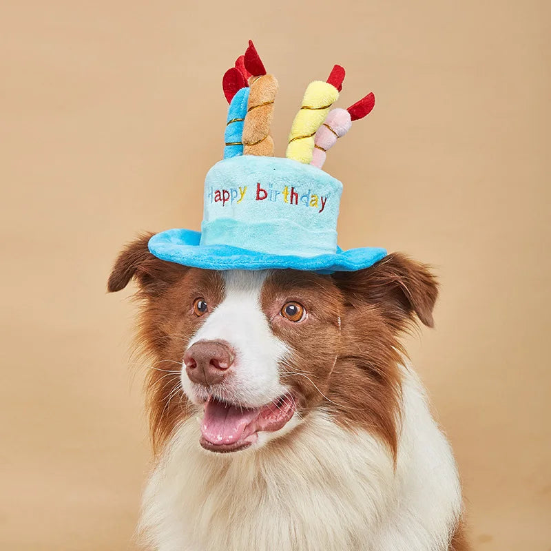 Pet Dog Hat for Birthday Party | Adjustable Dog Headwear | Puppy Dress Up Cap