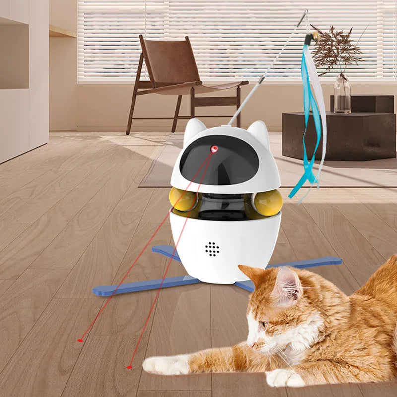 4-In-1 Electric Cat Toy | Interactive Pet Toys for Smart Kitten | LED Laser Indoor Pet Supplies