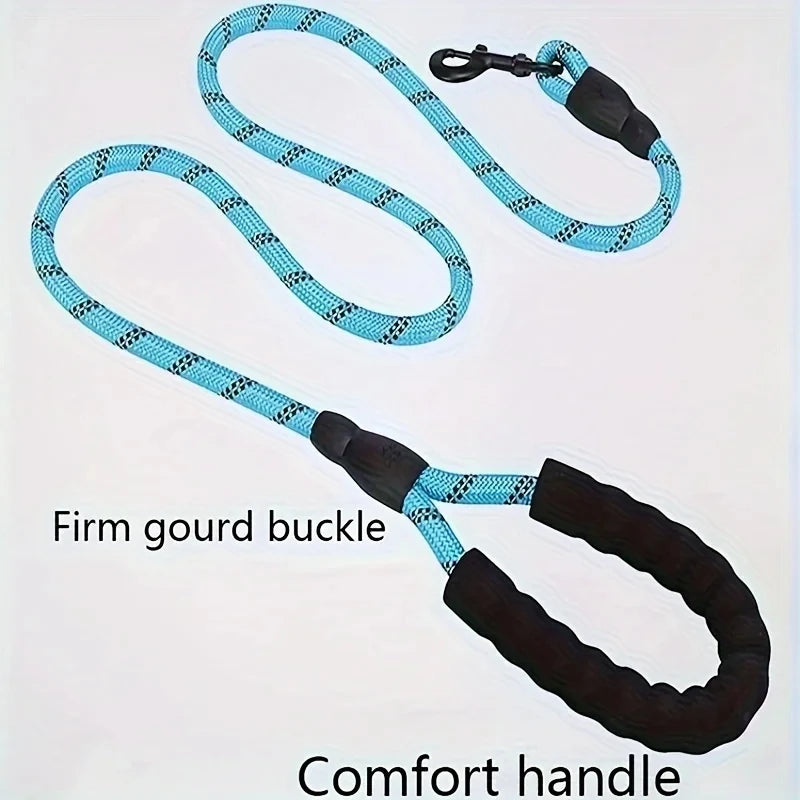 Reflective Dog Leash With Comfortable Padded Handle | Double Heavy Duty Traction Puppy Rope