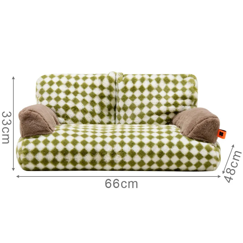 Soft Cat Bed Sofa | Washable Pet Cat Nest | Kitten Plush Bed Basket