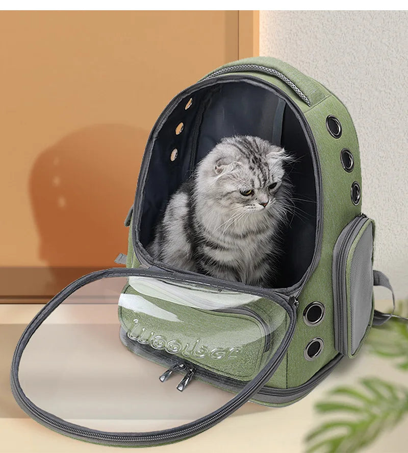 Breathable Transparent Cat Carrier Bag | Outdoor Travel Backpack for Pets