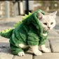 Warm Pet Halloween Costume | Cat Hoodie Clothing | Kitten Dinosaur Cosplay