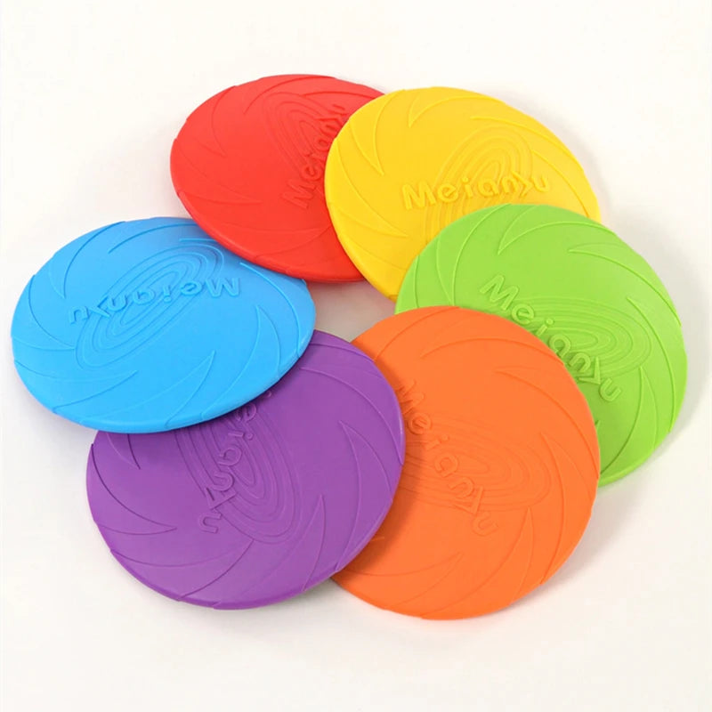 Flying Disc Dog Toy | Silicone Material Sturdy Bite-Resistant Puppy Toys | Bite Mark Repairable