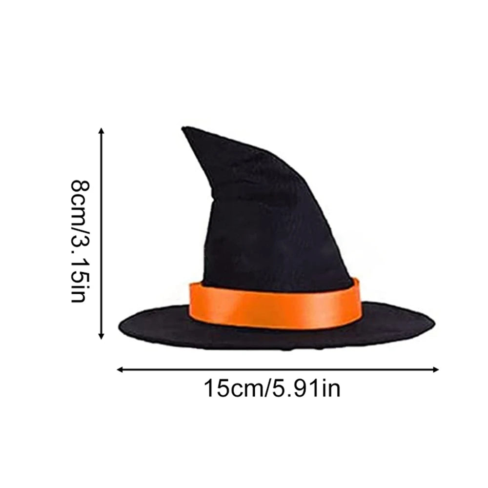 Halloween Cat Costume | Pet Cape and Witch Hat | Kitten Cloak Pumpkin Pattern