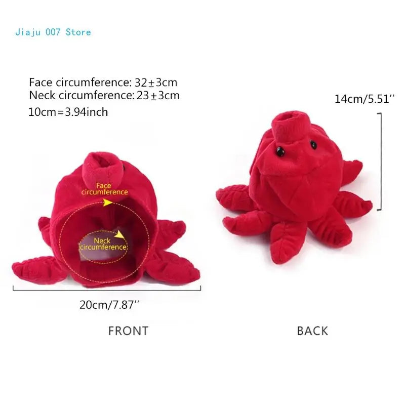 Pet Octopus Shaped Hat | Cat Headwear Accessories | Kitten Red Costume