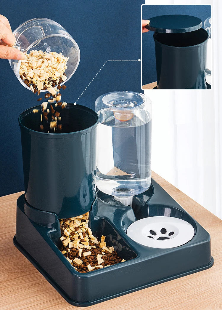 Automatic Cat Feeder | Large Capacity Pet Water Dispenser | Pet Food Container