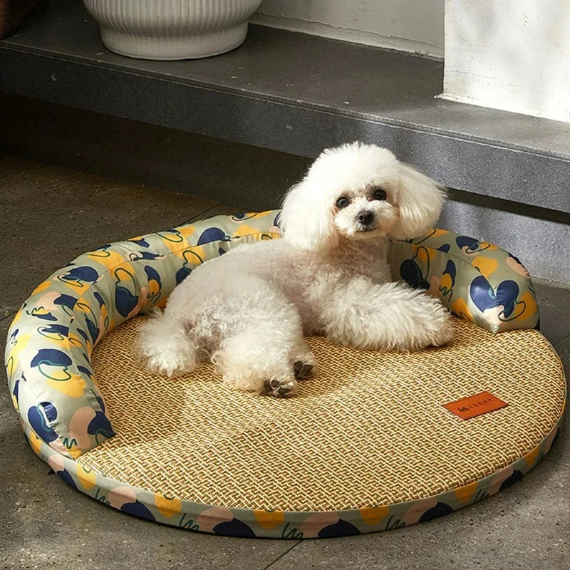 Summer Pet Dog Bed | Breathable Cooling Dog Sleeping Mat | Washable Puppy Bed