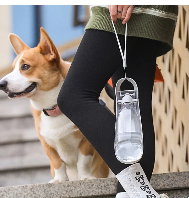 500ml Portable Dog Water Bottle | Outdoor Drinking Pet Drinking Container | Travel Cat Feeder