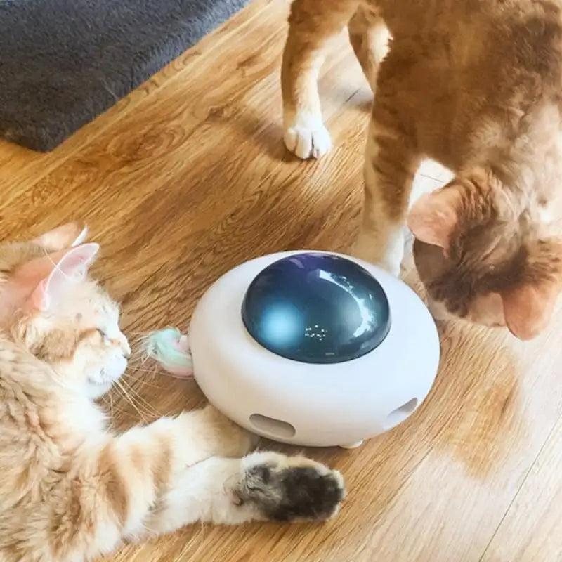 Smart Cat Toy | UFO Pet Turntable Catching Training Toys | Interactive Kitten Accessories