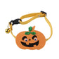 Cat Pumpkin Collar | Pet Halloween Costume Witch Hat | Kitten Wizard Hat