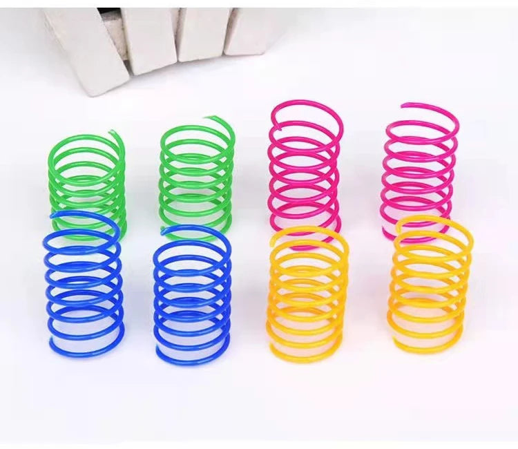 Interactive Cat Toy | Spring Toys for Kitten | Colorful Pet Coil Spiral Springs