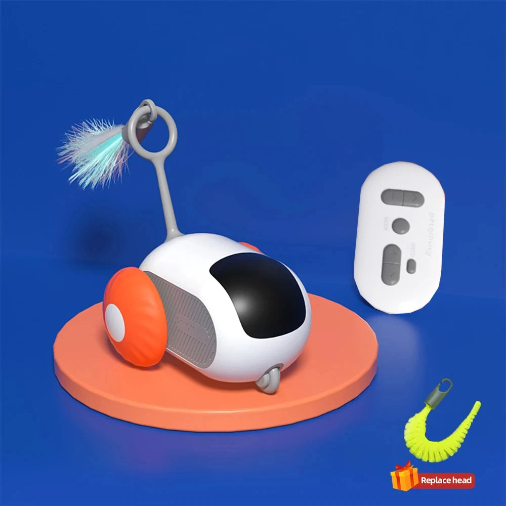 Interactive Smart Cat Toy | Automatic Moving Remote Controlled Kitten Toy Car