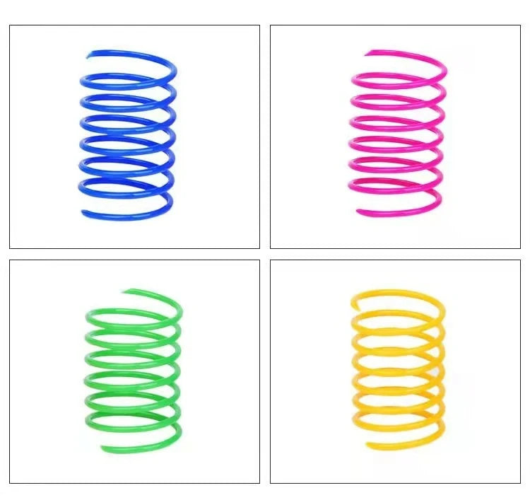 Interactive Cat Toy | Spring Toys for Kitten | Colorful Pet Coil Spiral Springs