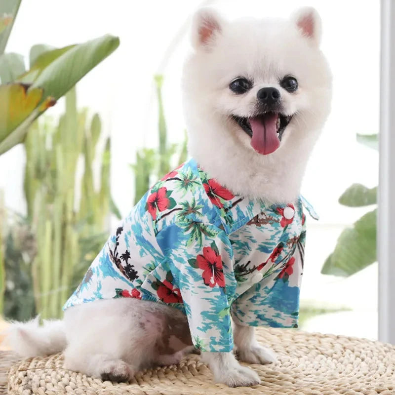 Hawaiian Style Dog Shirt | Summer Pet Clothes | Puppy Clothing Outfits