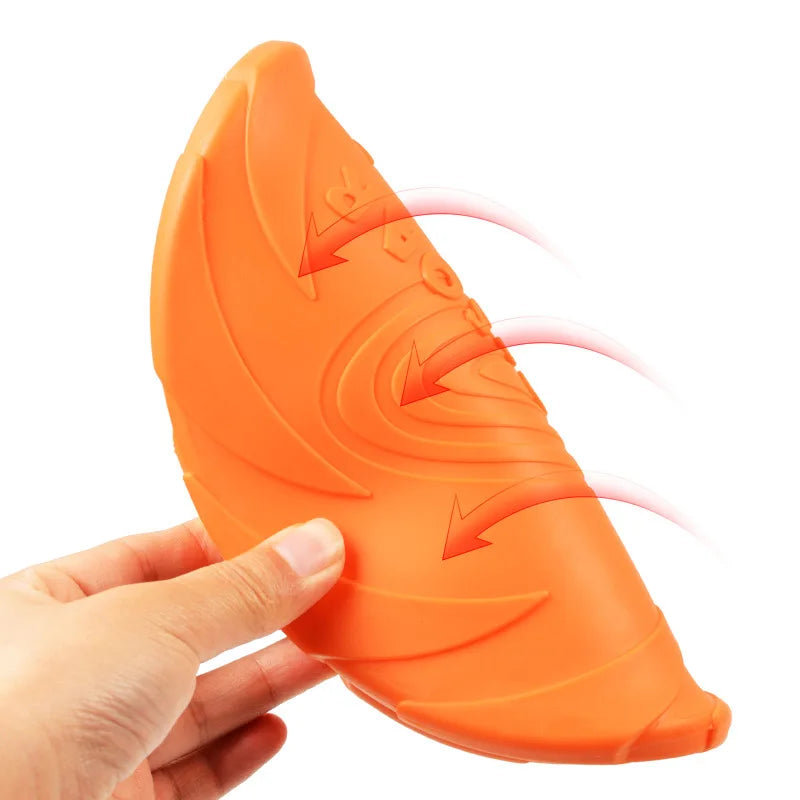 Flying Disc Dog Toy | Silicone Material Sturdy Bite-Resistant Puppy Toys | Bite Mark Repairable