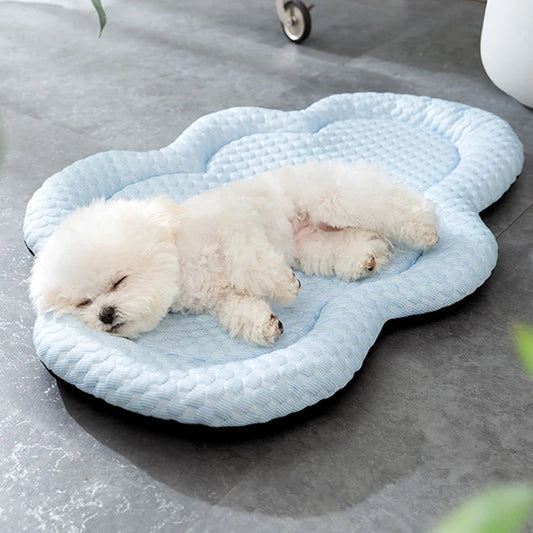 Summer Cooling Dog Sleeping Mat | Cloud Shape Puppy Bed | Washable Breathable