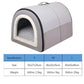 Enclosed Warm Dog Bed | Foldable Waterproof Dog Cave House | Removable Cat Nest Basket