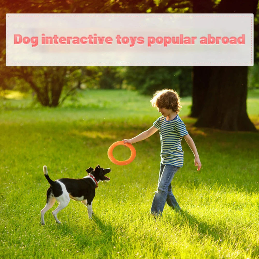 Orange Dog Toys | Pet Flying Disk Training | Puppy Ring Puller | Interactive Training Ring Puller