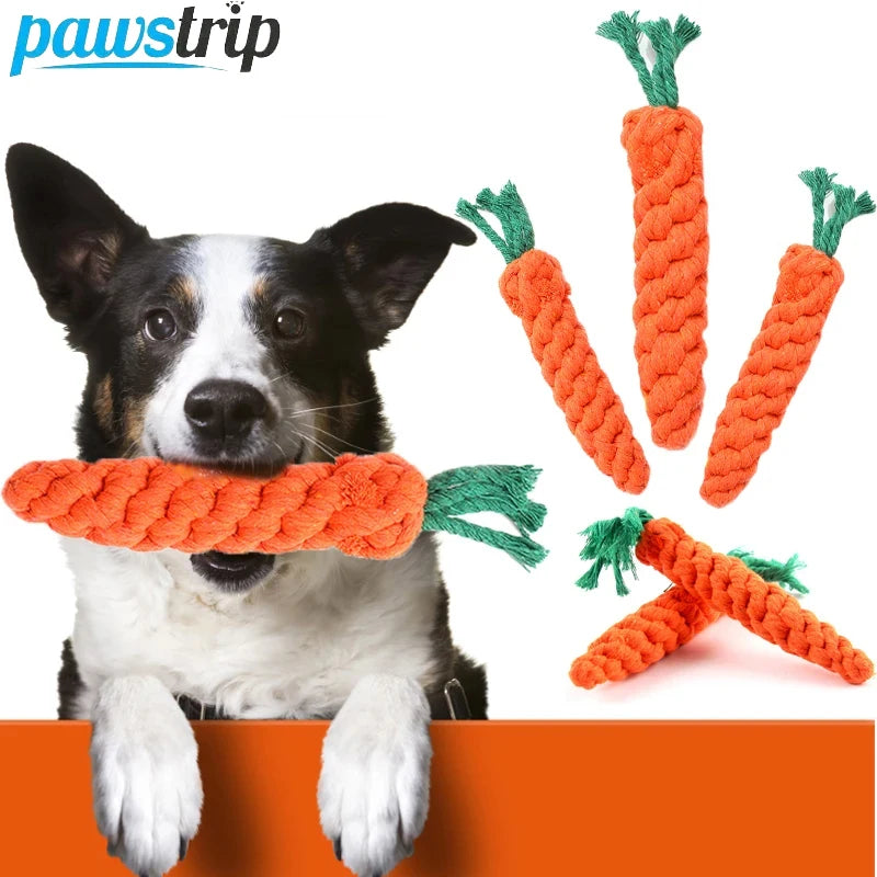 Dog Toy Bite-Resistant | Puppy Chew Toys Carrot Shape | Durable Cleaning Teeth