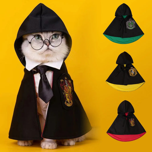 Pet Halloween Costume | Cat Cape Decoration | Kitten Magic Academy Cosplay Clothes