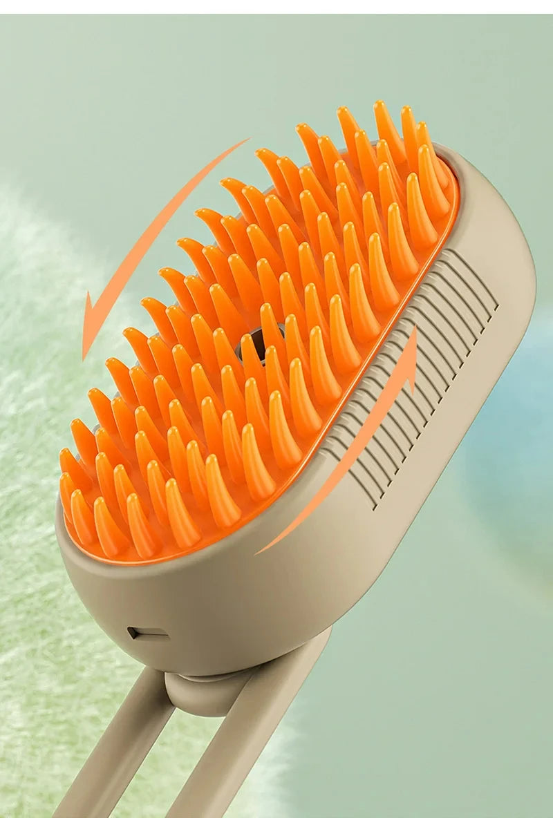 3-In-1 Cat Steam Brush | Electric Kitten Comb Pet Massage Comb | Spray Water Cat Bath Brushes