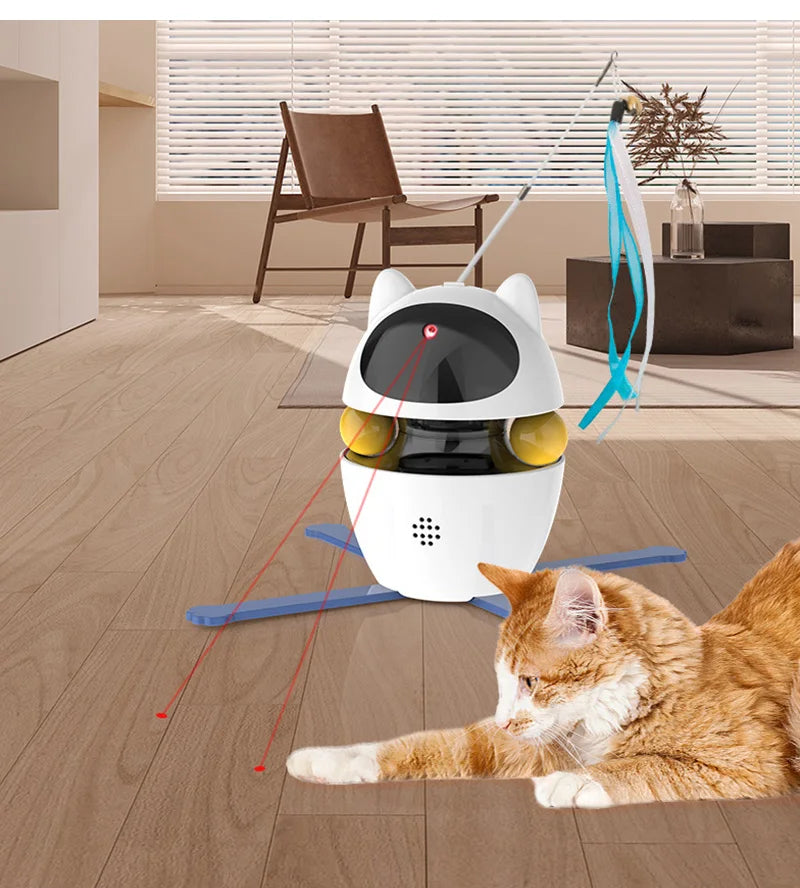 4-In-1 Electric Cat Toy | Interactive Pet Toys for Smart Kitten | LED Laser Indoor Pet Supplies