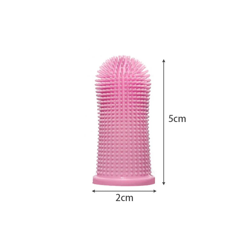 Soft Silicone Pet Dog Finger Toothbrush | Pet Teeth Oral Cleaning Brush | Bad Breath Tartar Tooth Cleaner