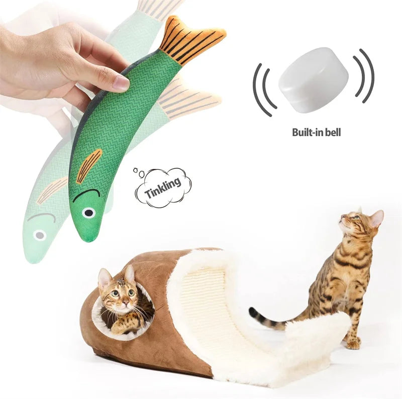 Cat Toy Catnip | 3D Simulation Fish Kitten Toys | Interactive Cat Chew Bite Plush Toys