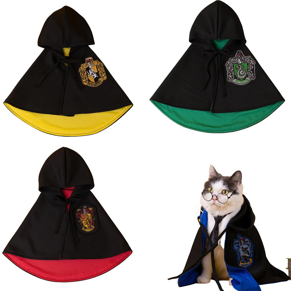 Pet Halloween Costume | Cat Cape Decoration | Kitten Magic Academy Cosplay Clothes