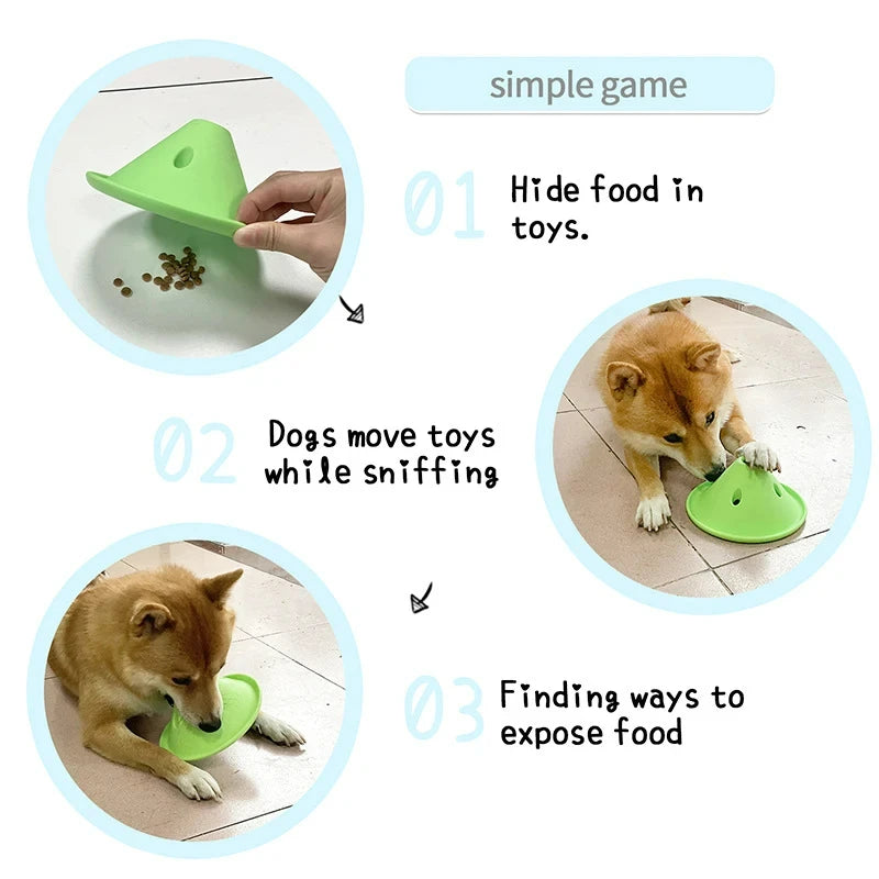 Silicone Dog Slow Food Bowl | Funny Pet Dog Slow Feeder Bowl