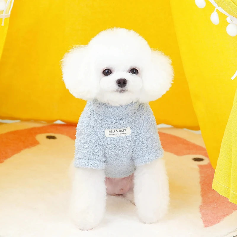 Winter Warm Dog Sweater | Plush Dog Clothes | Soft Puppy Coat Jacket