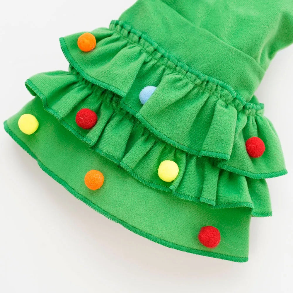 Christmas Cat Cloak | Kitty Xmas Tree Costume | Pet Clothes Cosplay